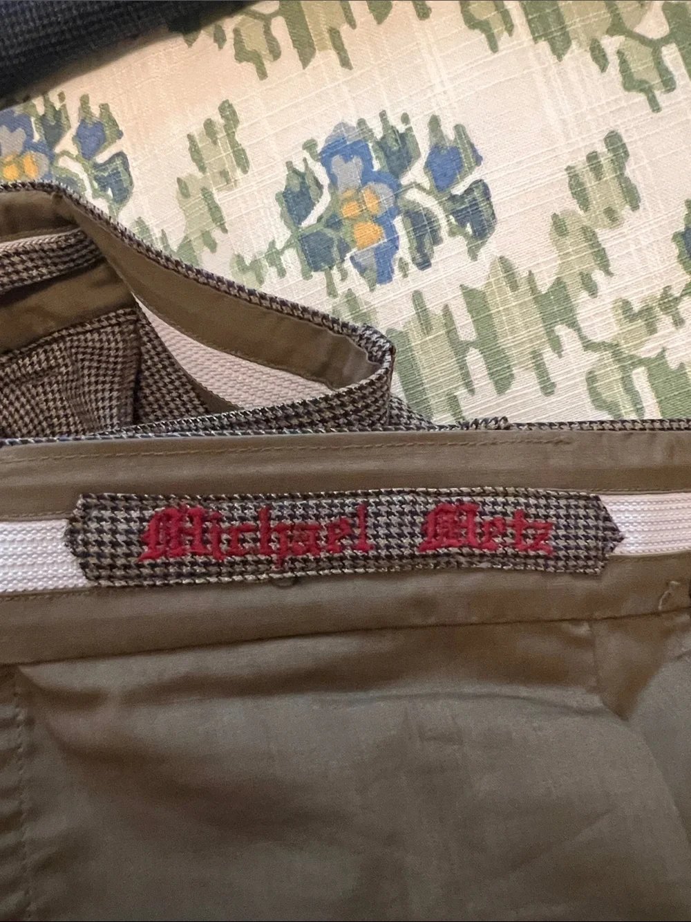 Brown Check Dress Pants